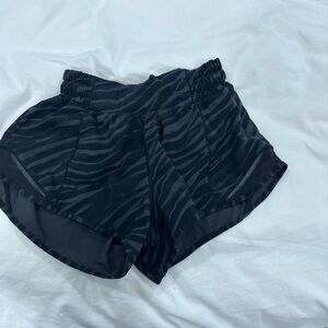 Black Zebra Print lululemon Women's Shorts